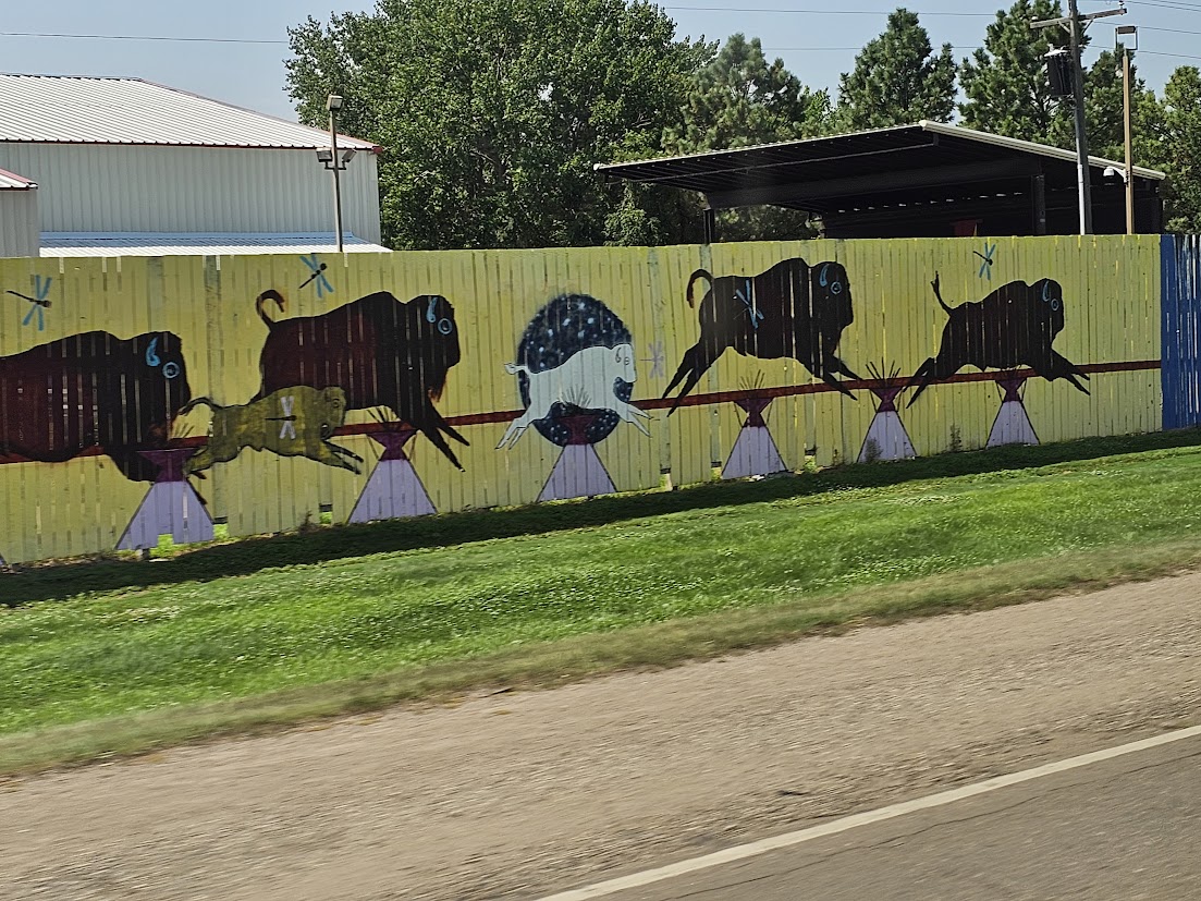 CSST mural painted on a fence