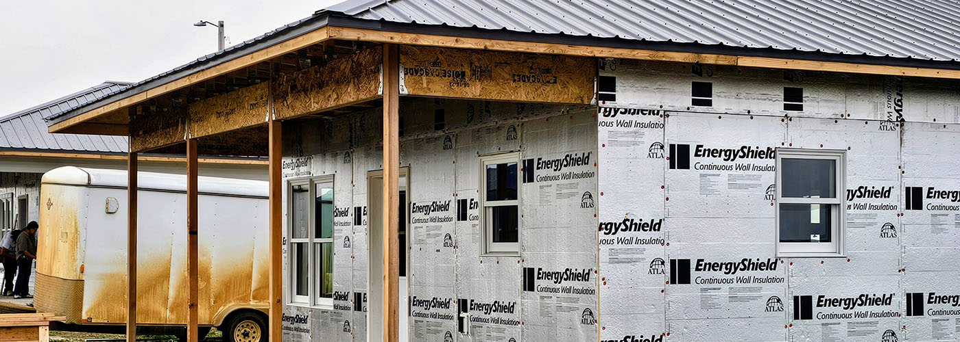 exterior of new house under construction
